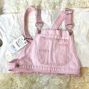 Zara pink denim top NWT